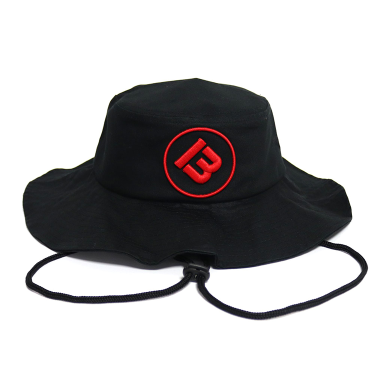 কারখানার সরাসরি UV সুরক্ষা হ্যাট ওয়াইড বর্ডার উইন্ডব্রেক দড়ি