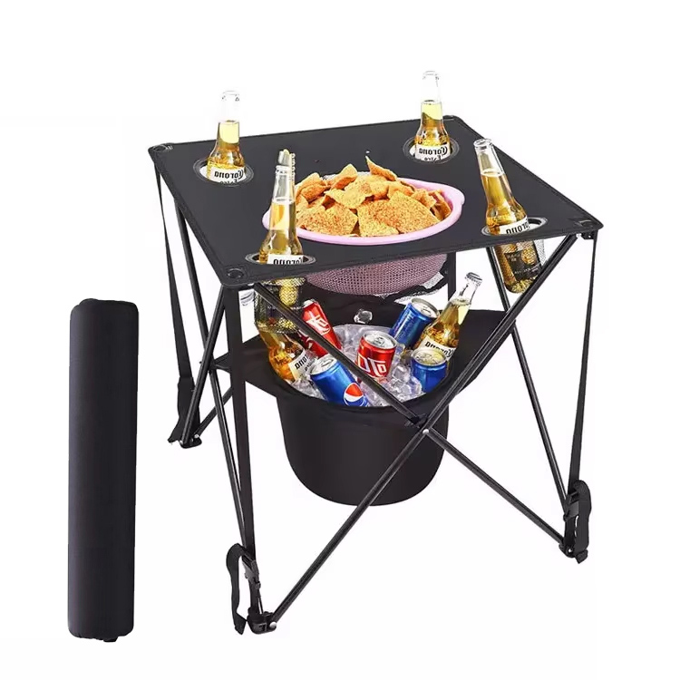 আউটডোর হোম বারের জন্য আধুনিক পোর্টেবল আয়রন ফোল্ডিং টেবিল