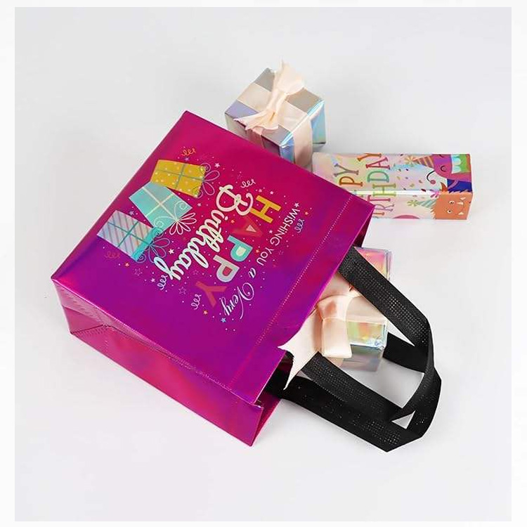 মাল্টি-আকারের রঙ-সমন্বিত অ বোনা জন্মদিনের ব্যাগ