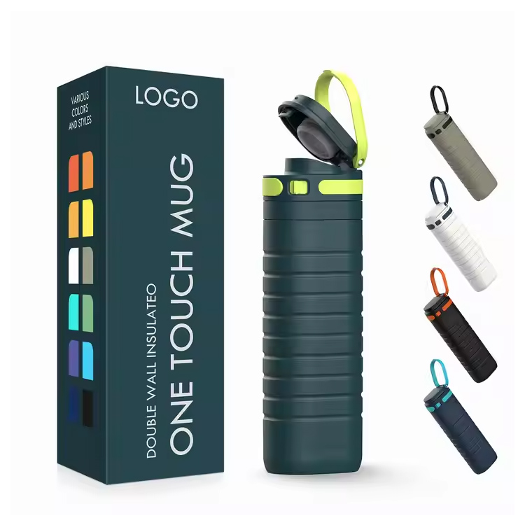 স্পর্শ ঢাকনা 500ml স্টেইনলেস স্টীল ভ্যাকুয়াম উত্তাপ ভ্রমণ মগ